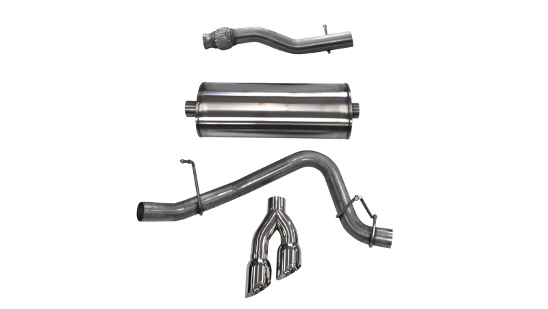 GMC Yukon XL 1500 Performance Exhaust - Single Side Exit - CORSA Performance - Cat Back Sport + Twin 4in Pro-Series Tips - Polished - `15-`20